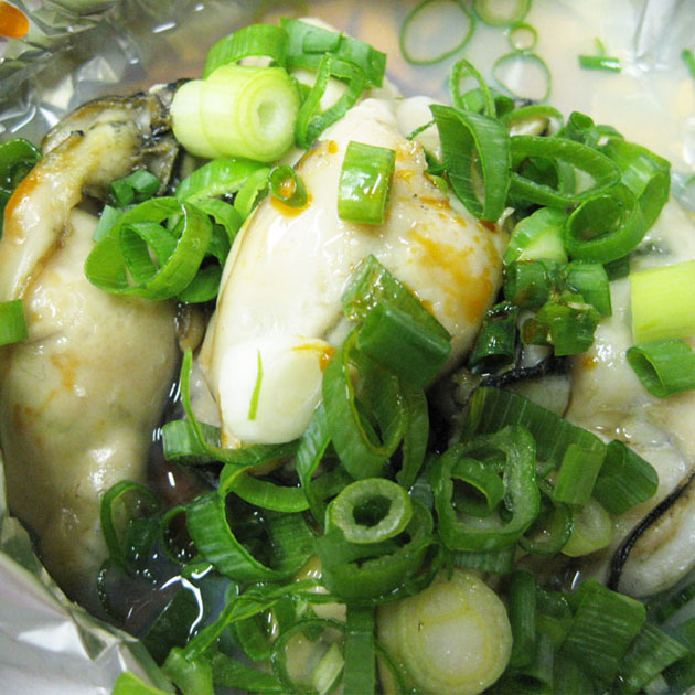 牡蠣のホイル焼き