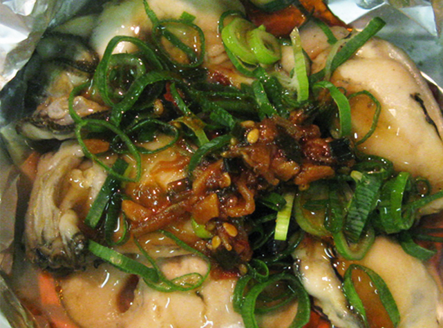 かきラー油たれ