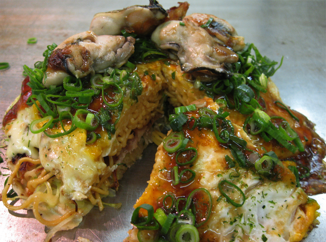 牡蠣のお好み焼き